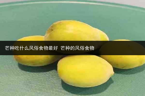 芒種吃什么風俗食物最好 芒種的風俗食物